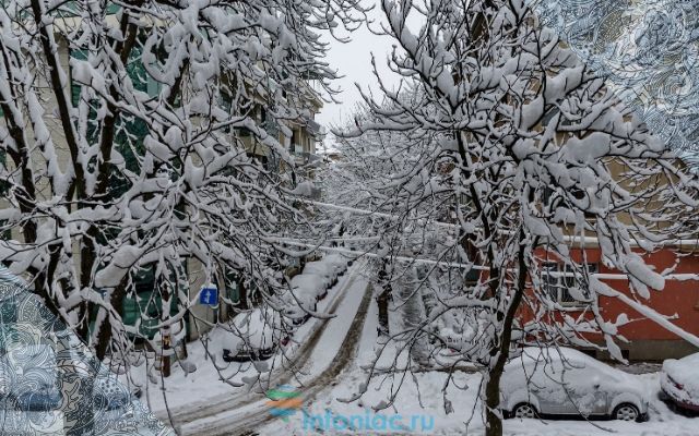 Город в снегу