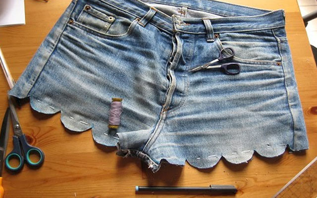Сшить джинсовые шорты