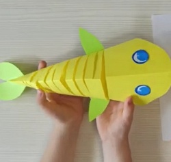 Объемные рыбки из бумаги